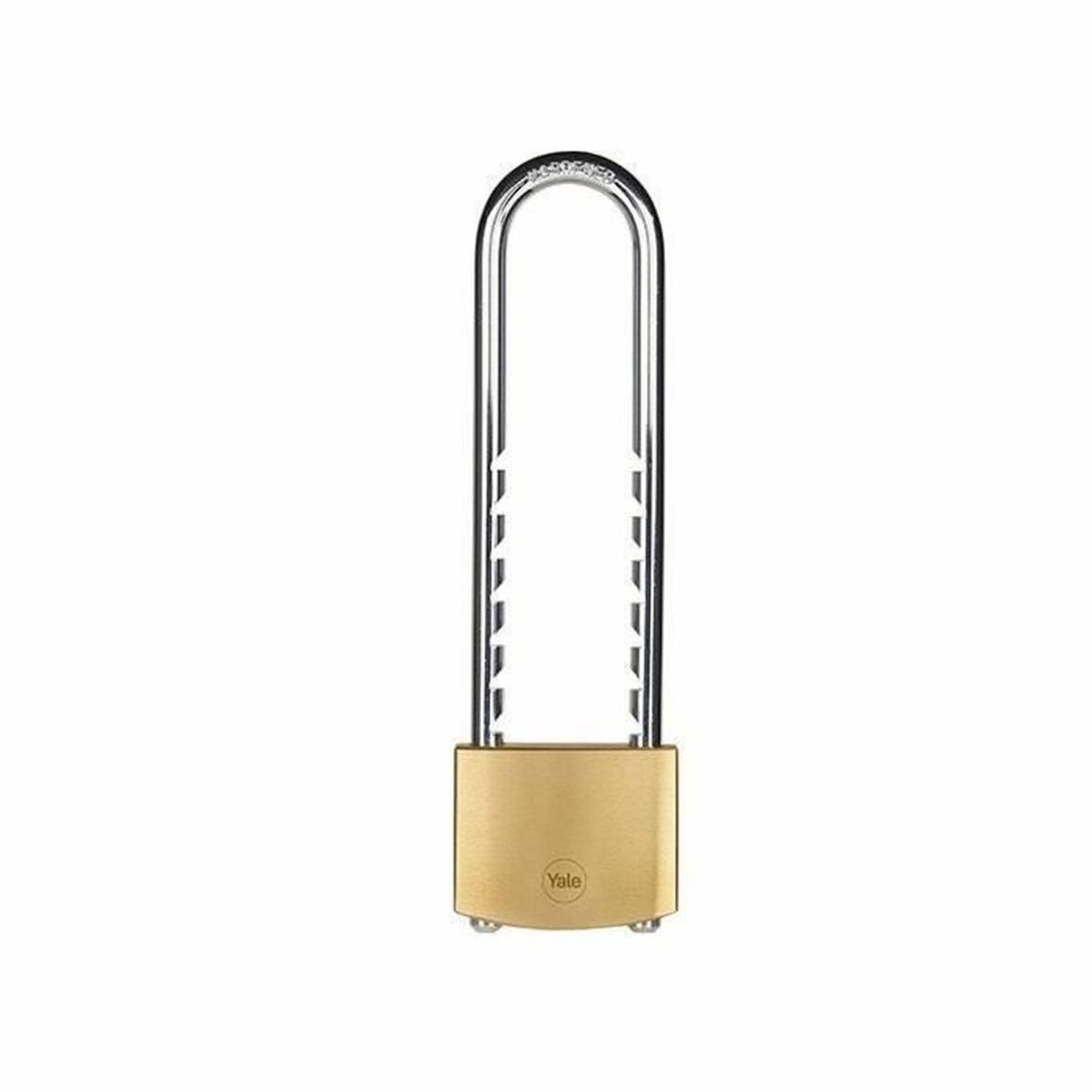 Candado de llave Yale Latón Rectangular Dorado - Imagen 4