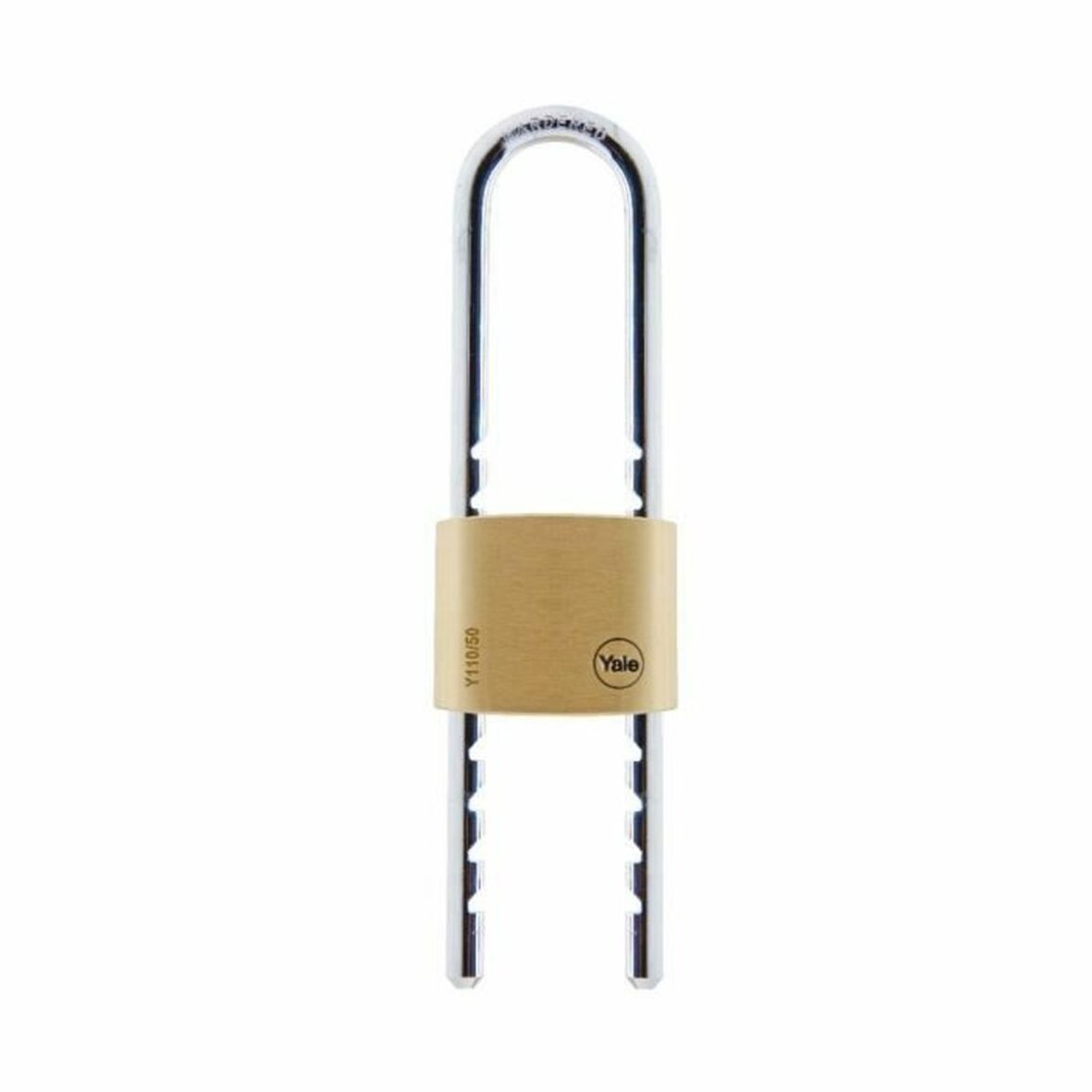 Candado de llave Yale Latón Rectangular Dorado - Imagen 3