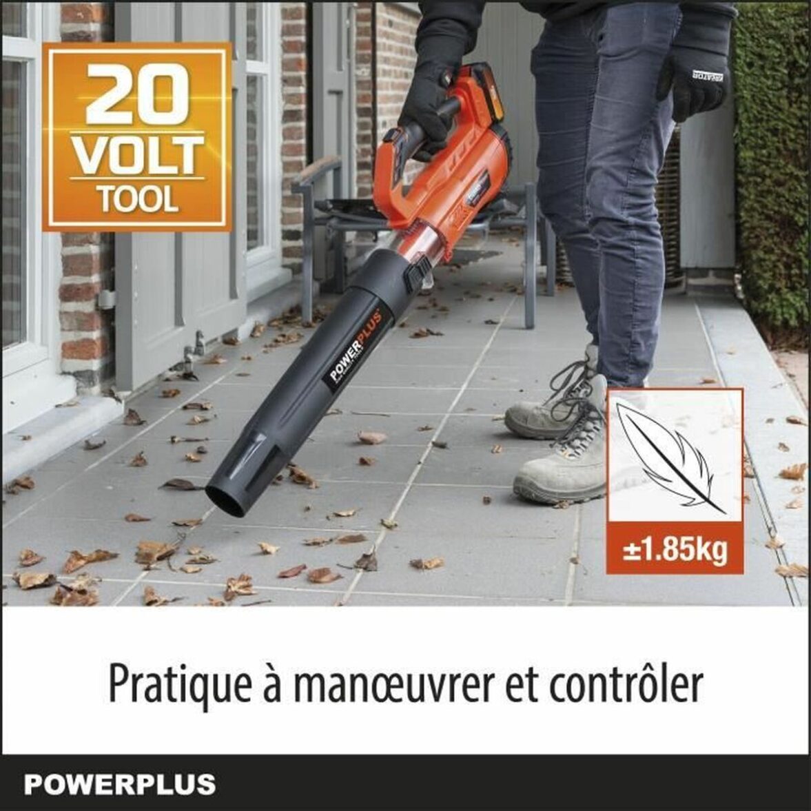 Soplador Powerplus Powdpg7521 20 V 145 km/h - Imagen 3