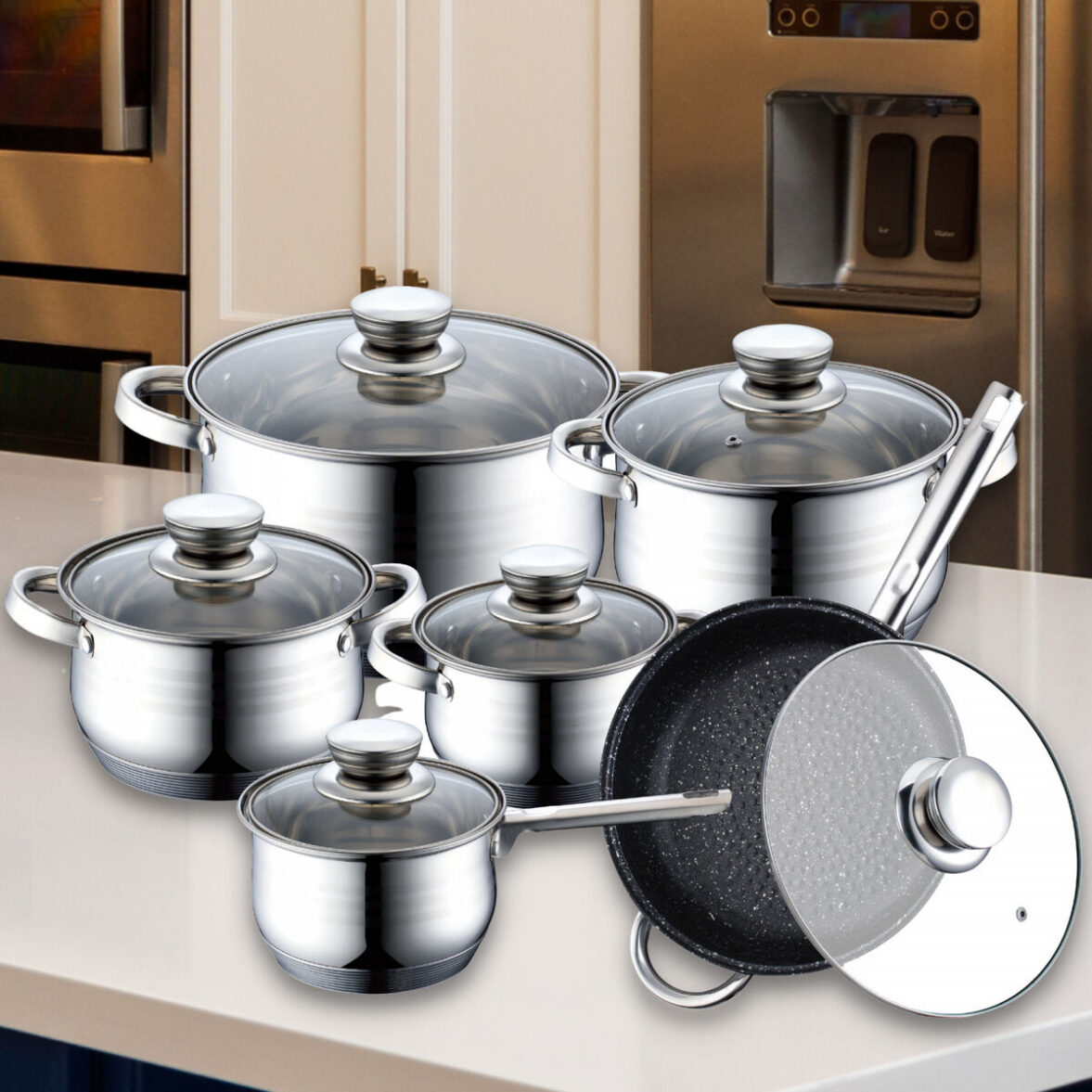 Batería de Cocina Royalty Line 1232 Acero 12 Piezas - Imagen 4
