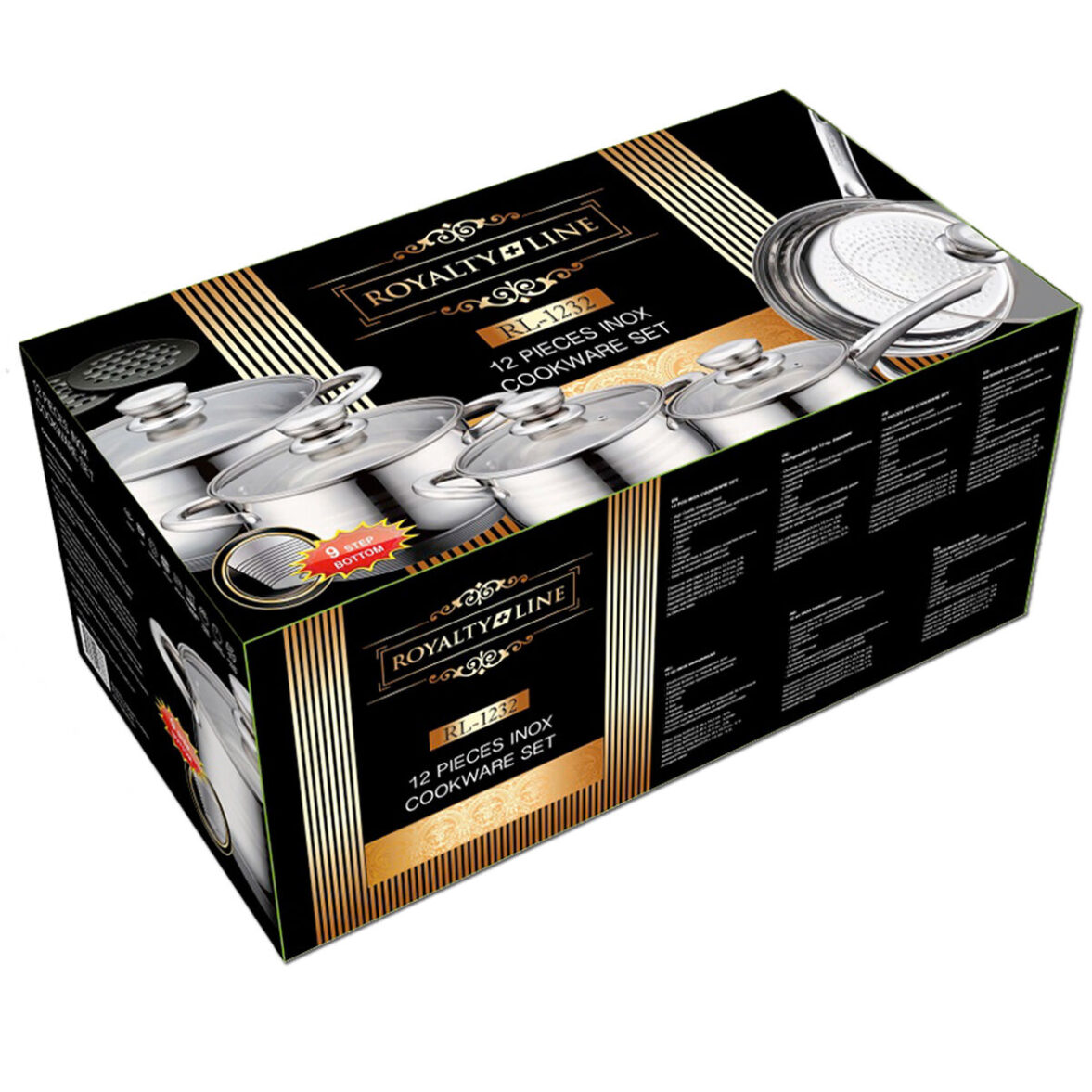 Batería de Cocina Royalty Line 1232 Acero 12 Piezas - Imagen 3