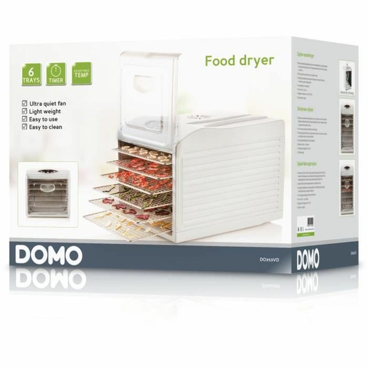Deshidratador de Alimentos DOMO DO353DV 500 W - Imagen 6