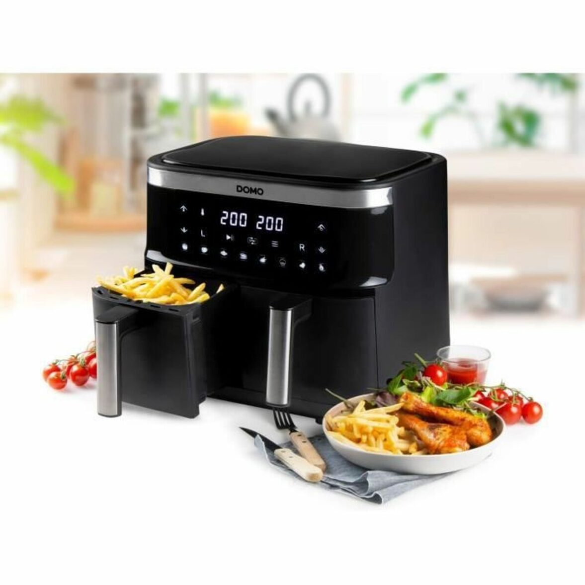Freidora de Aire DOMO Negro 2850 W 8 L - Imagen 6