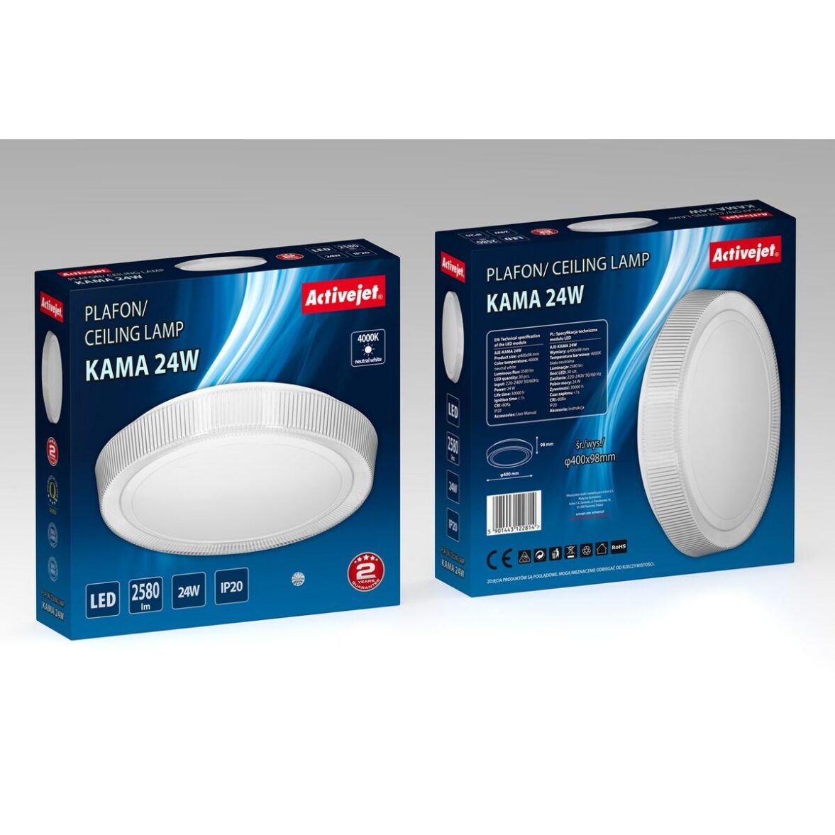 Lámpara de Techo Activejet AJE-KAMA 24W Blanco 80 24 W (4000 K) - Imagen 3