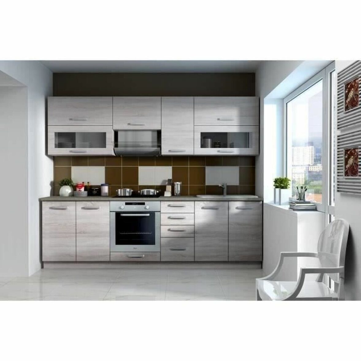 Mueble de cocina Sonoma Roble 80 x 31,6 x 72 cm - Imagen 3