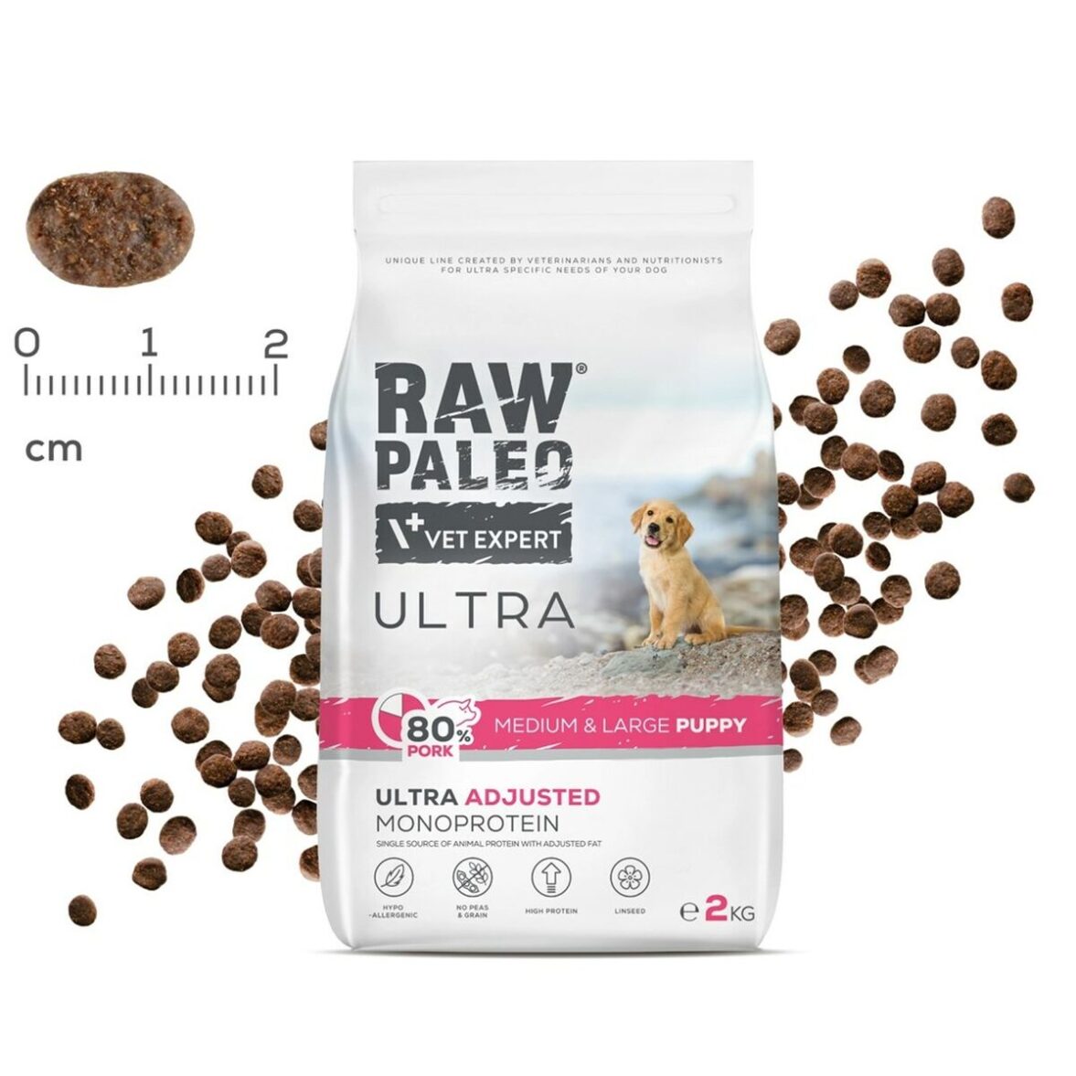 Pienso VETEXPERT RAW PALEO Ultra Pork Medium & Large Puppy Cerdo 10 kg - Imagen 4