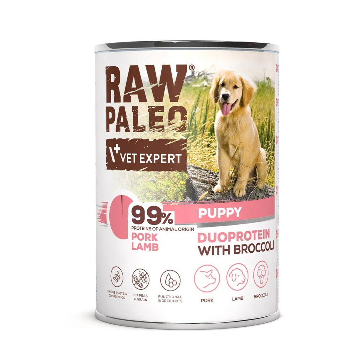 Comida húmeda VETEXPERT RAW PALEO Cerdo 400 g