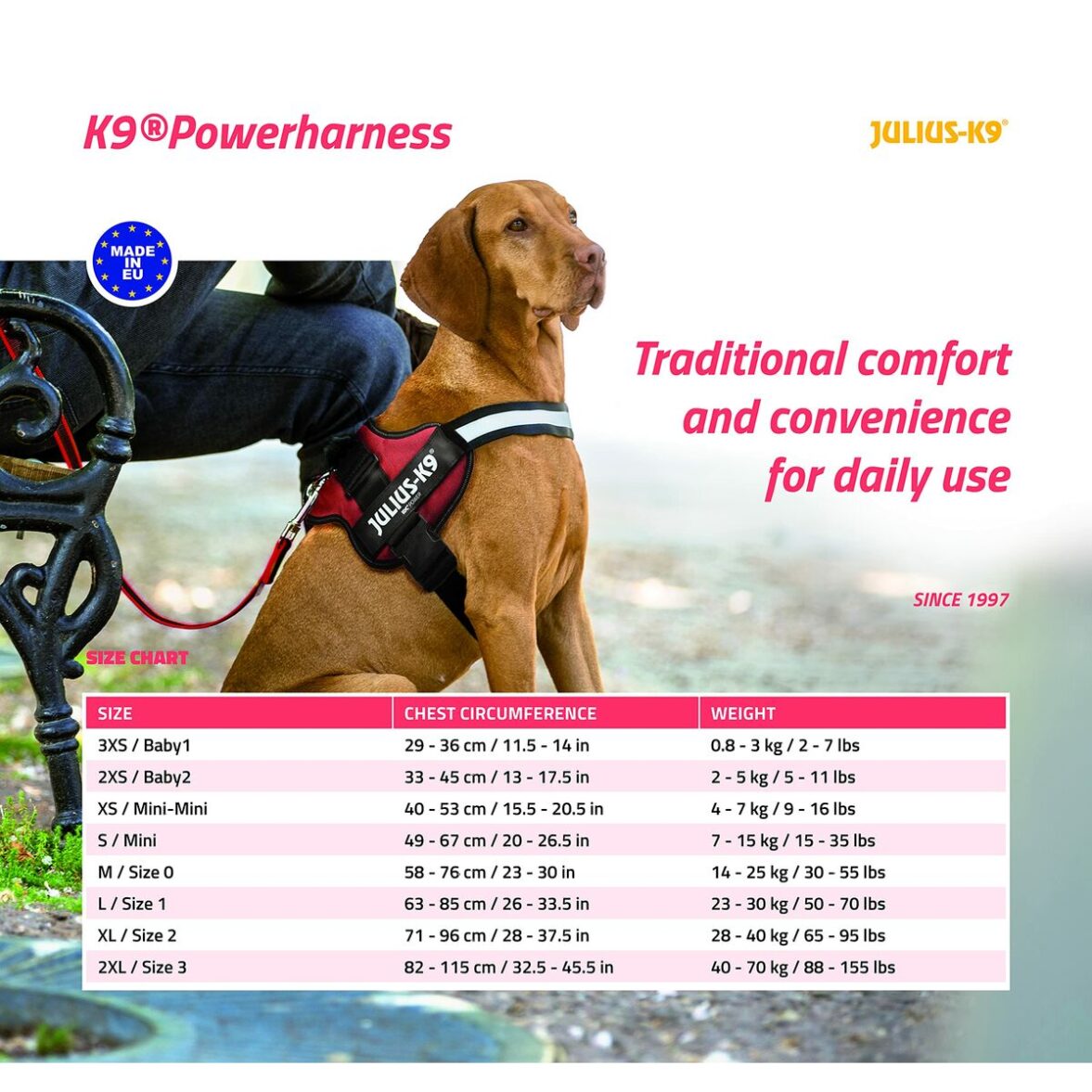 Arnés para Perro Julius K9 Power Azul XL 3 - Imagen 9