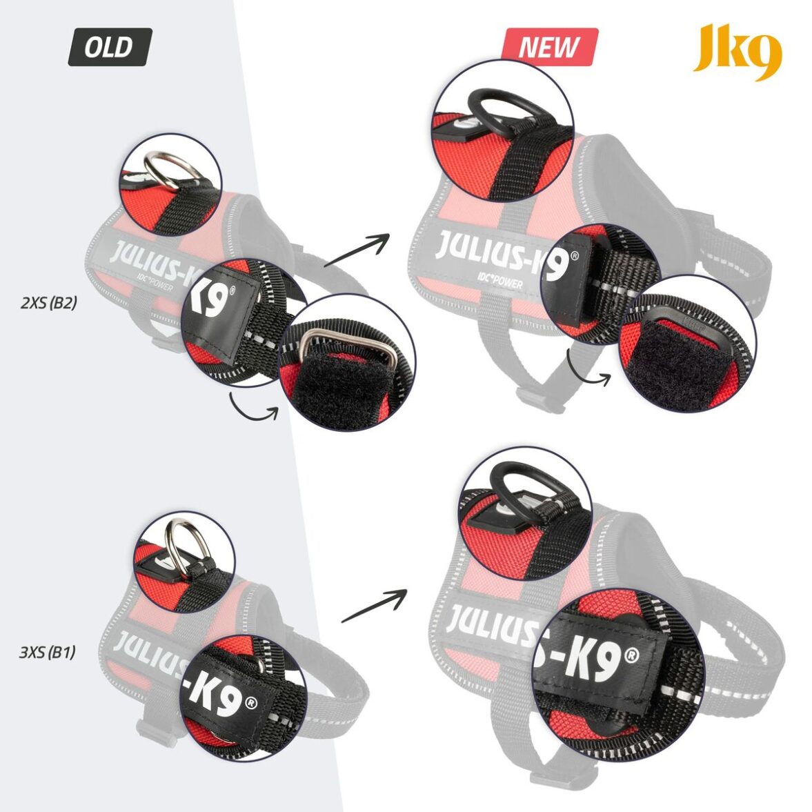 Arnés para Perro Julius K9 Power Negro 2 Baby 2 (XS/S) - Imagen 3