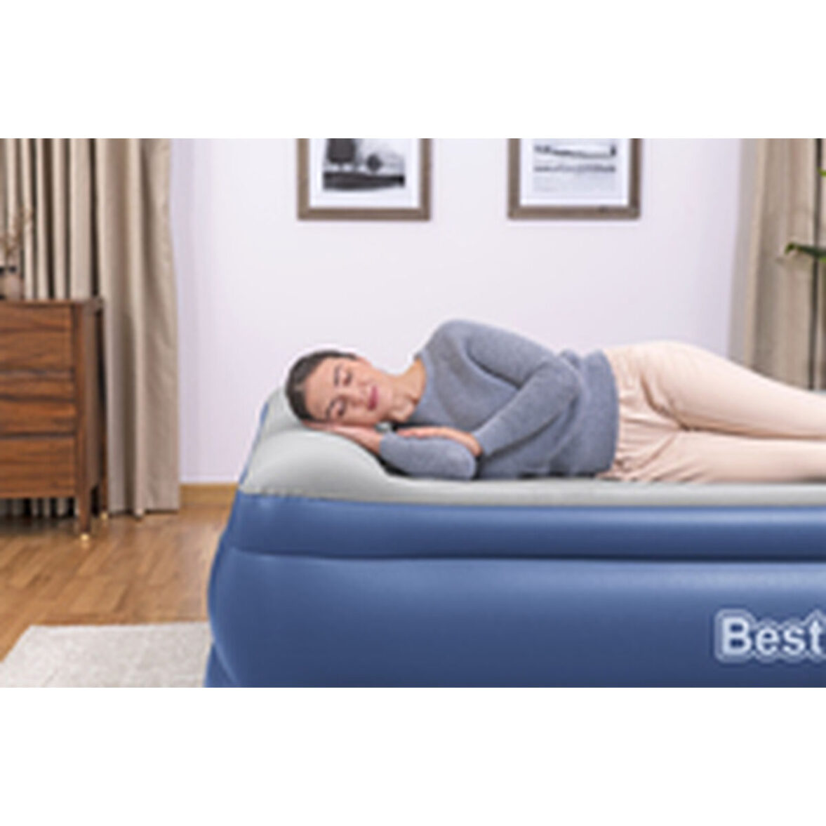 Bestway Cama Doble con Motor 203x193x56 cm Hinchable y Camping 67692 - Imagen 4