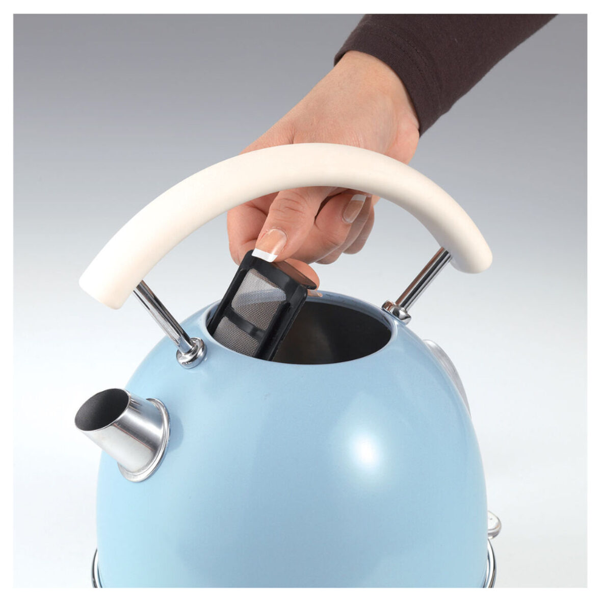 Hervidor Ariete 2877/05 1,7 L 2000W Azul Blanco Celeste Acero Inoxidable 2000 W 2200 W 1,7 L - Imagen 4