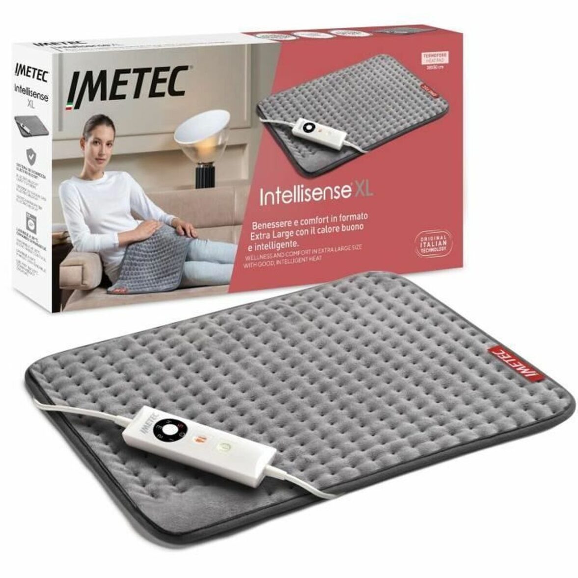 Manta Eléctrica IMETEC Intellisense XL Gris 38 X 50 CM - Imagen 4