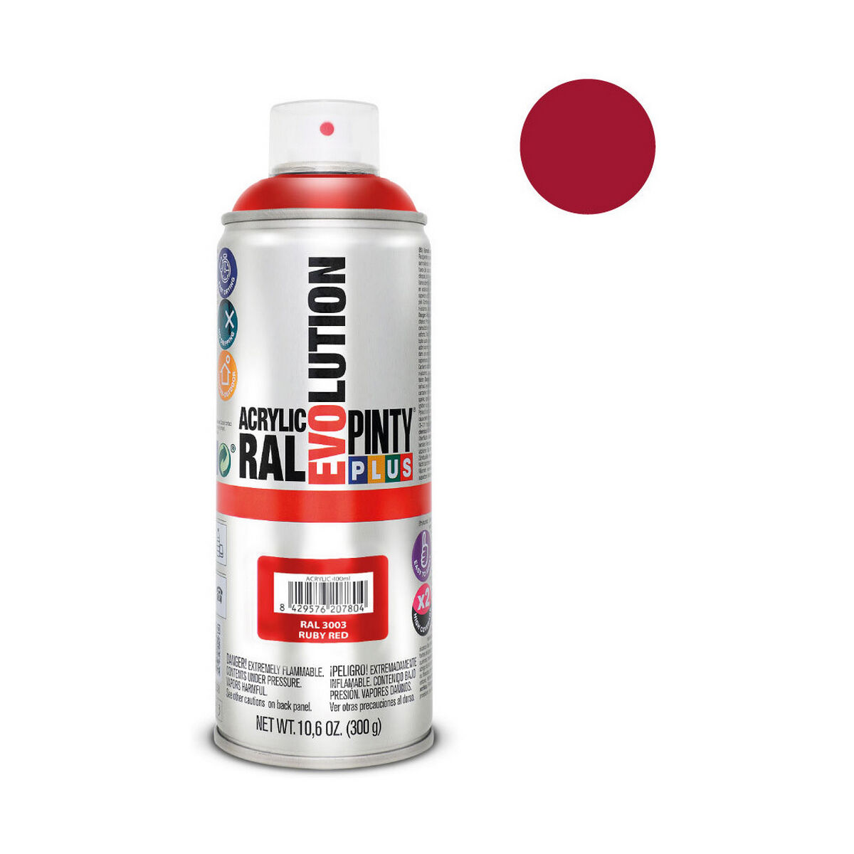 Pintura en spray Pintyplus Evolution RAL 3003 400 ml Rubí