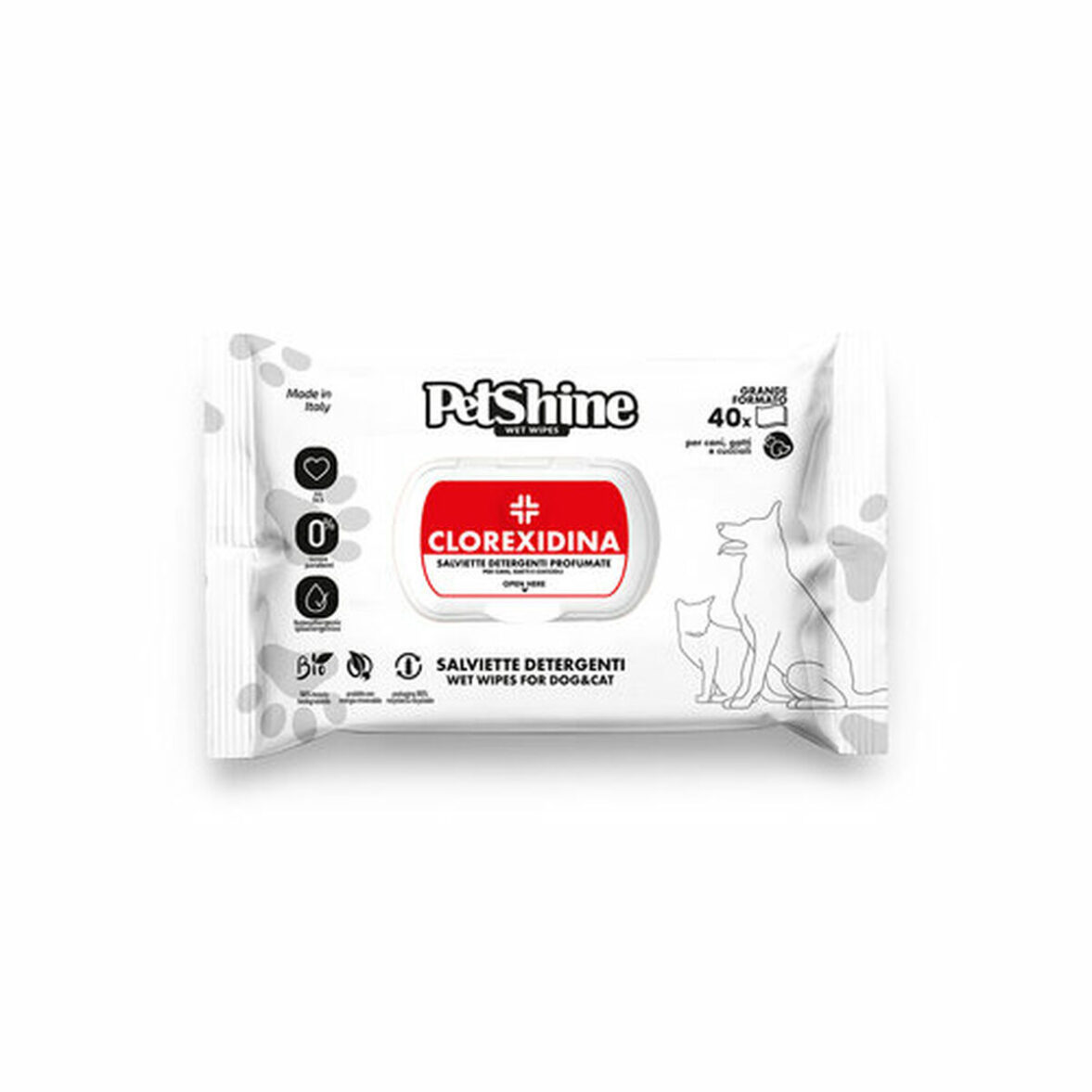 Toallitas Húmedas para Mascotas Porrini Clorexidina 40 unidades - Imagen 3