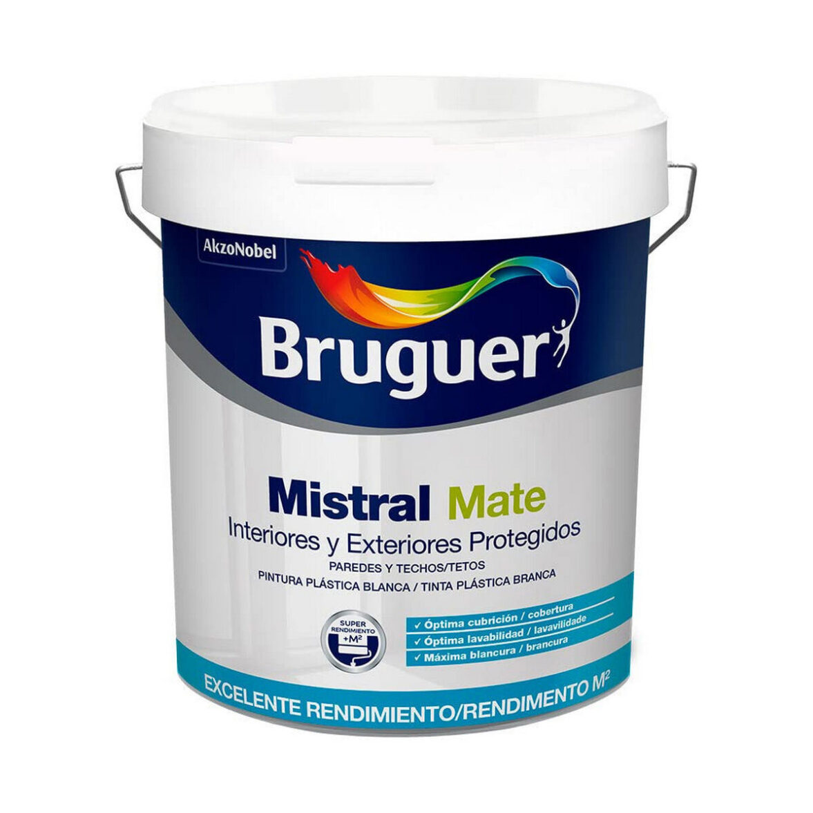 Pintura Bruguer mistral 5586674 Negro Blanco 4 L