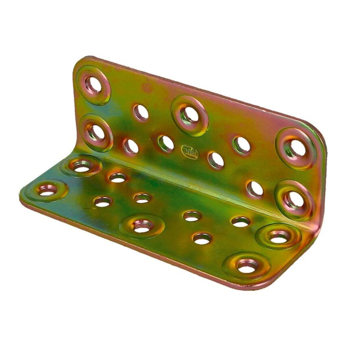 Escuadra de ángulo AMIG 304-12142 Bicromatado Dorado Acero 10 x 10 cm