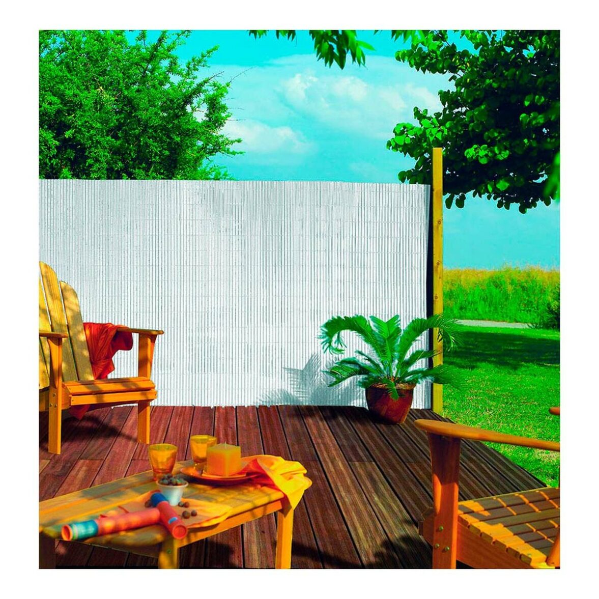 Cañizo Nortene Plasticane Oval 1 x 3 m Blanco PVC - Imagen 3