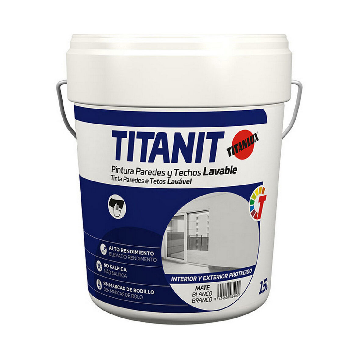 Pintura Titanlux Biolux  a62000815 Blanco 15 L