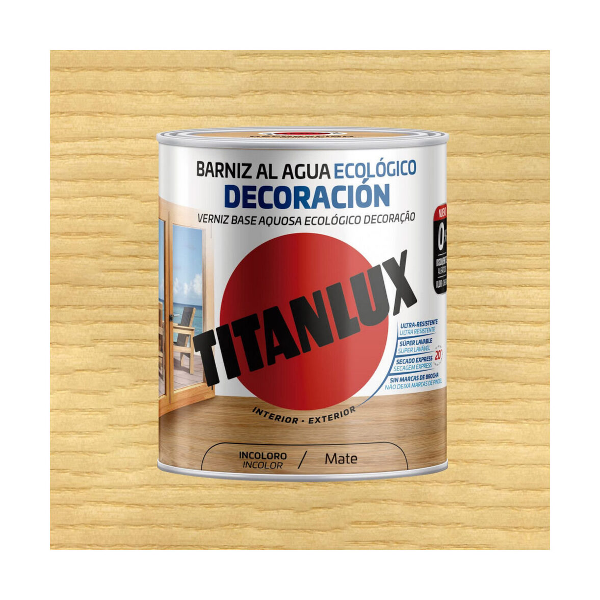 Barniz Titanlux m22100034 750 ml Incoloro Mate - Imagen 5