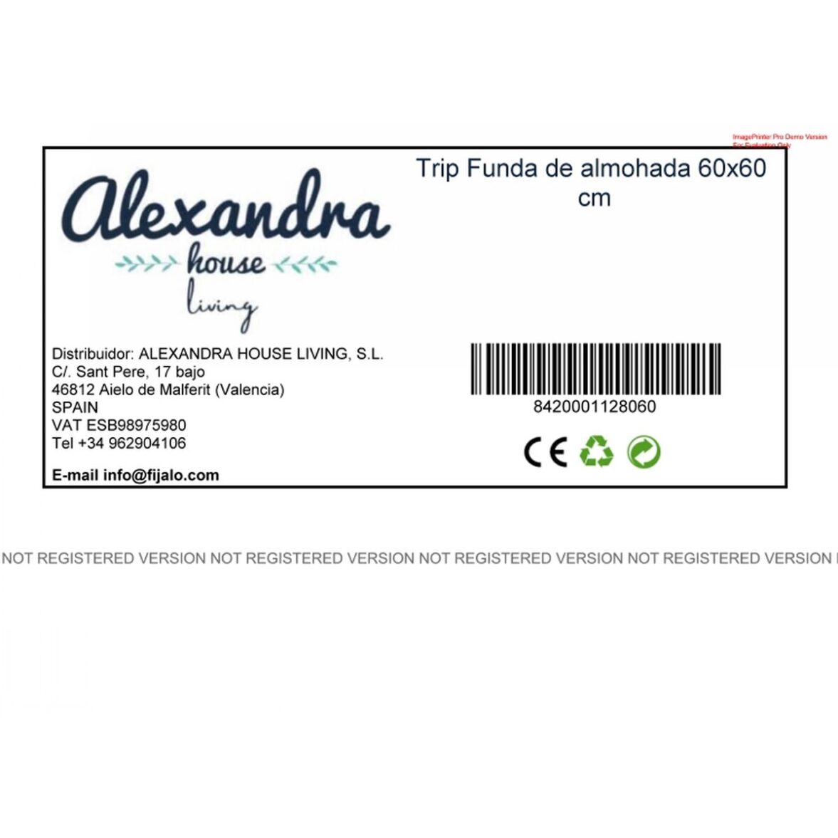 Funda de almohada HappyFriday Blanc Trip Multicolor 60 x 60 cm - Imagen 6