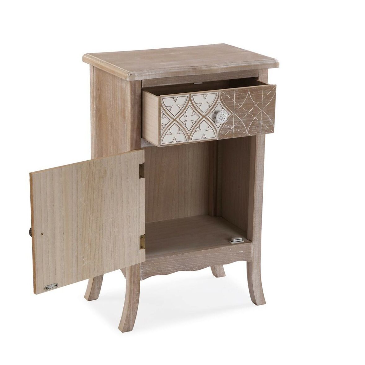 Mesita de Noche Versa Lyra Madera de Paulonia Madera MDF 30 x 70 x 45 cm - Imagen 4
