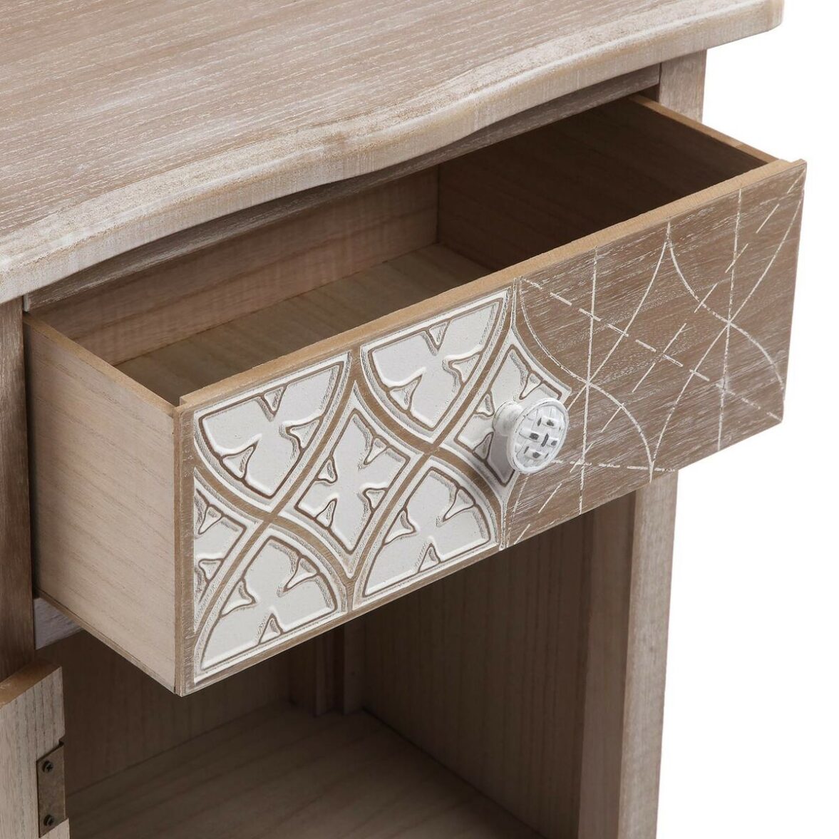 Mesita de Noche Versa Lyra Madera de Paulonia Madera MDF 30 x 70 x 45 cm - Imagen 3