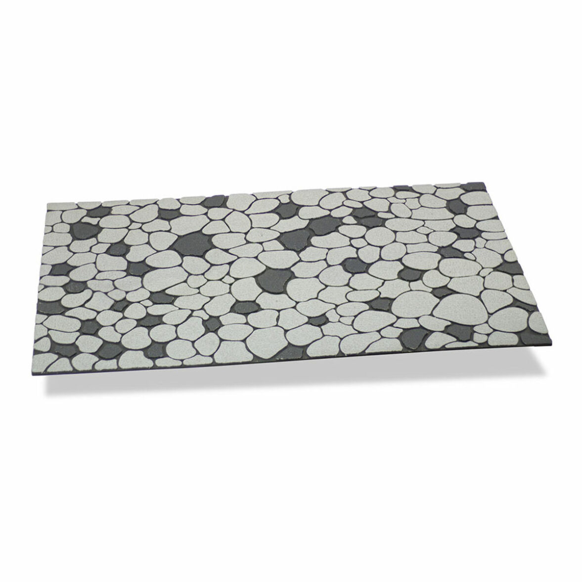 Felpudo Hidalgo Gris Gris Perla Goma 45 x 75 cm 75 x 45 x 0,5 cm Piedras