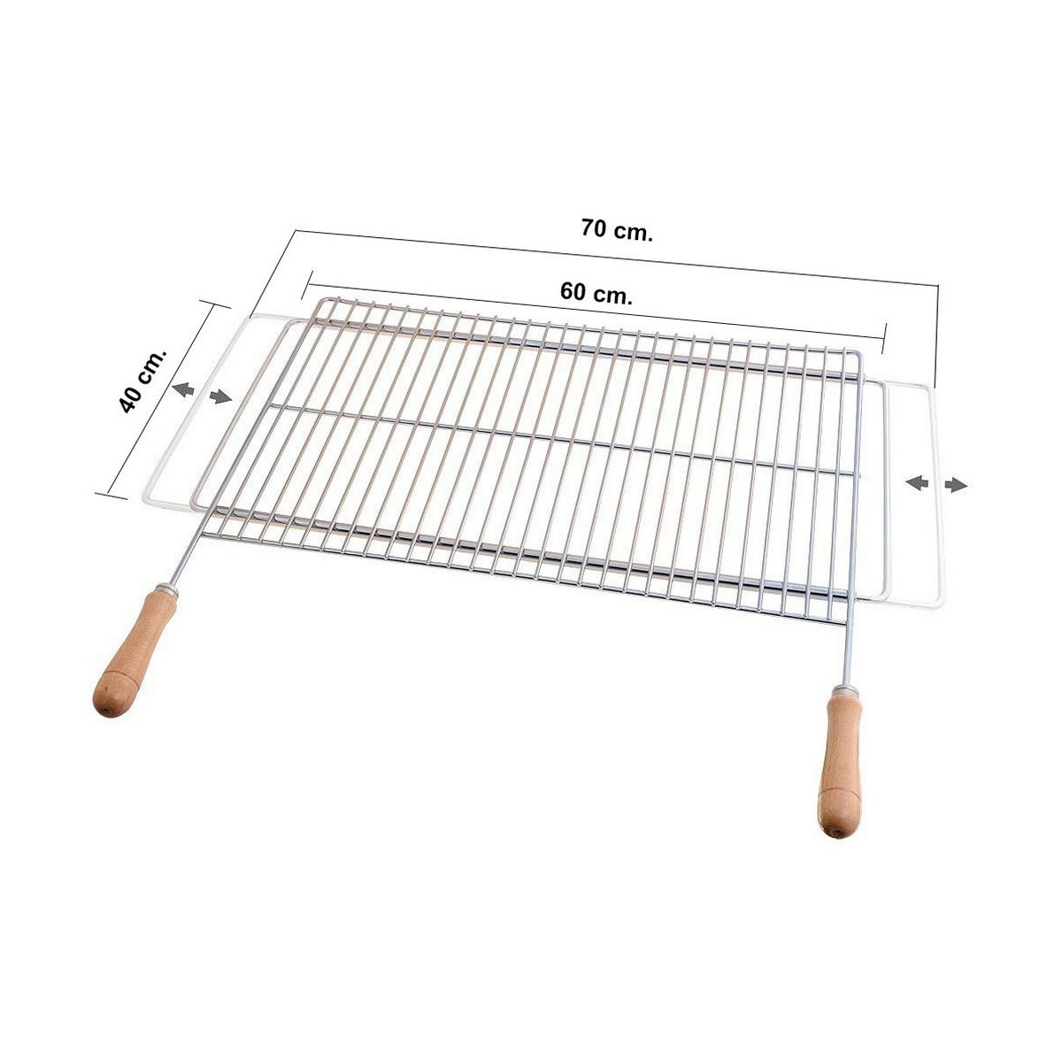 Parrilla Sauvic Acero zincado 60 x 40 cm