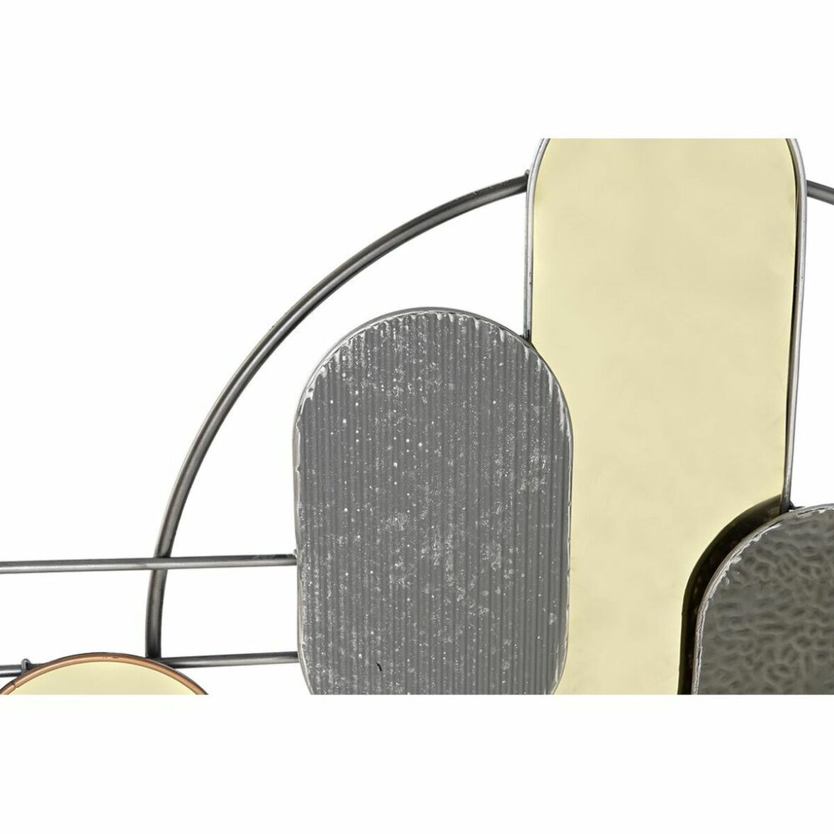 Decoración de Pared DKD Home Decor Gris Dorado Metal PVC Moderno (130 x 5 x 80,6 cm) - Imagen 5