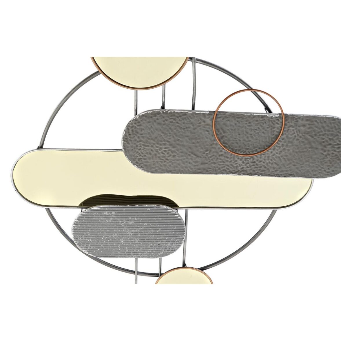 Decoración de Pared DKD Home Decor Gris Dorado Metal PVC Moderno (130 x 5 x 80,6 cm) - Imagen 4