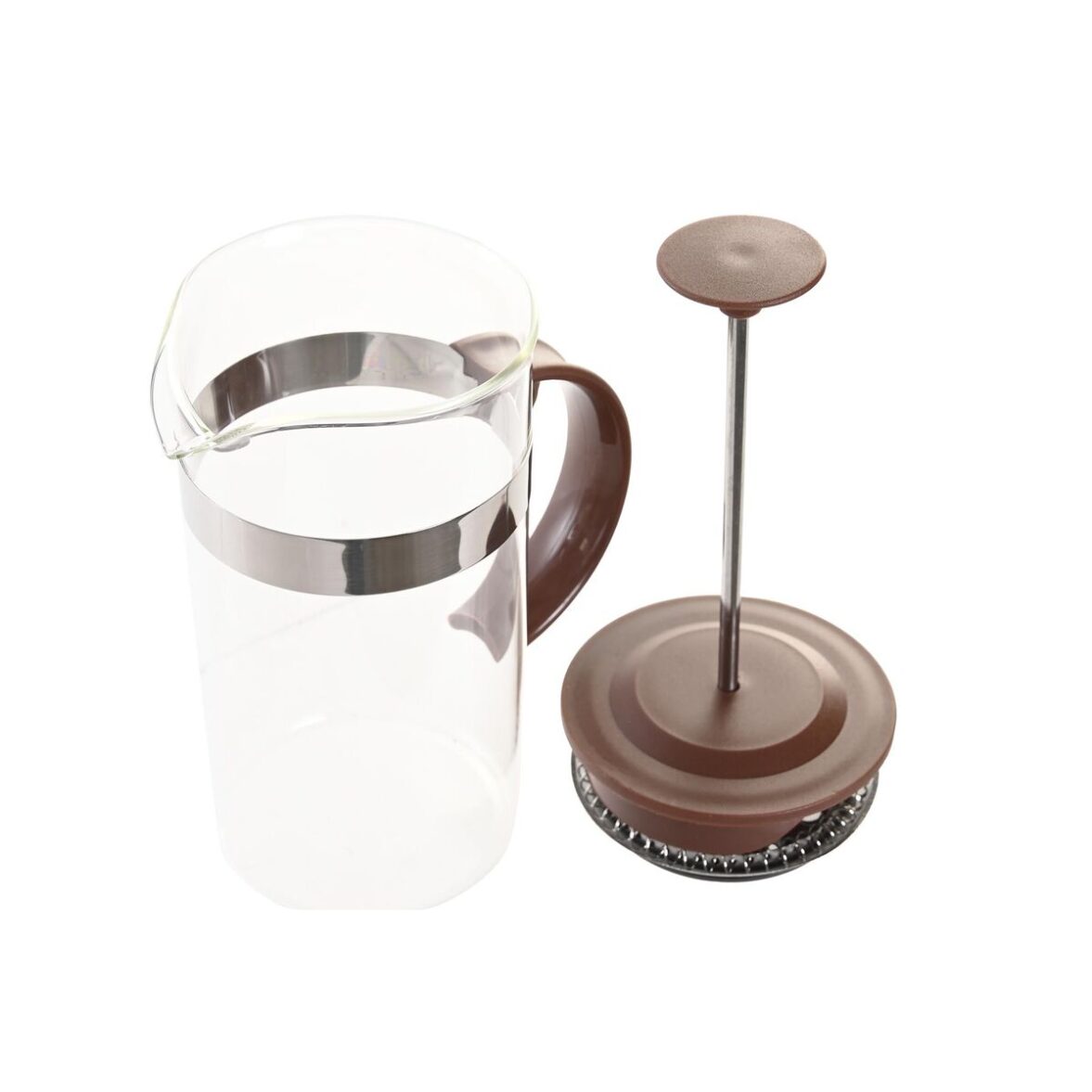 Cafetera de Émbolo DKD Home Decor Marrón Transparente Acero Inoxidable Vidrio de Borosilicato 350 ml 16 x 9 x 18,5 cm - Imagen 4