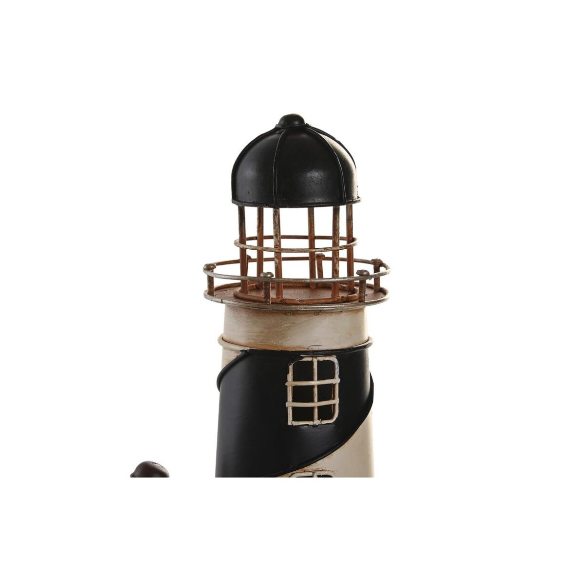 Reloj de Mesa DKD Home Decor 25.5 x 14 x 32.5 cm Rojo Negro Metal Vintage Faro (2 Unidades) - Imagen 3