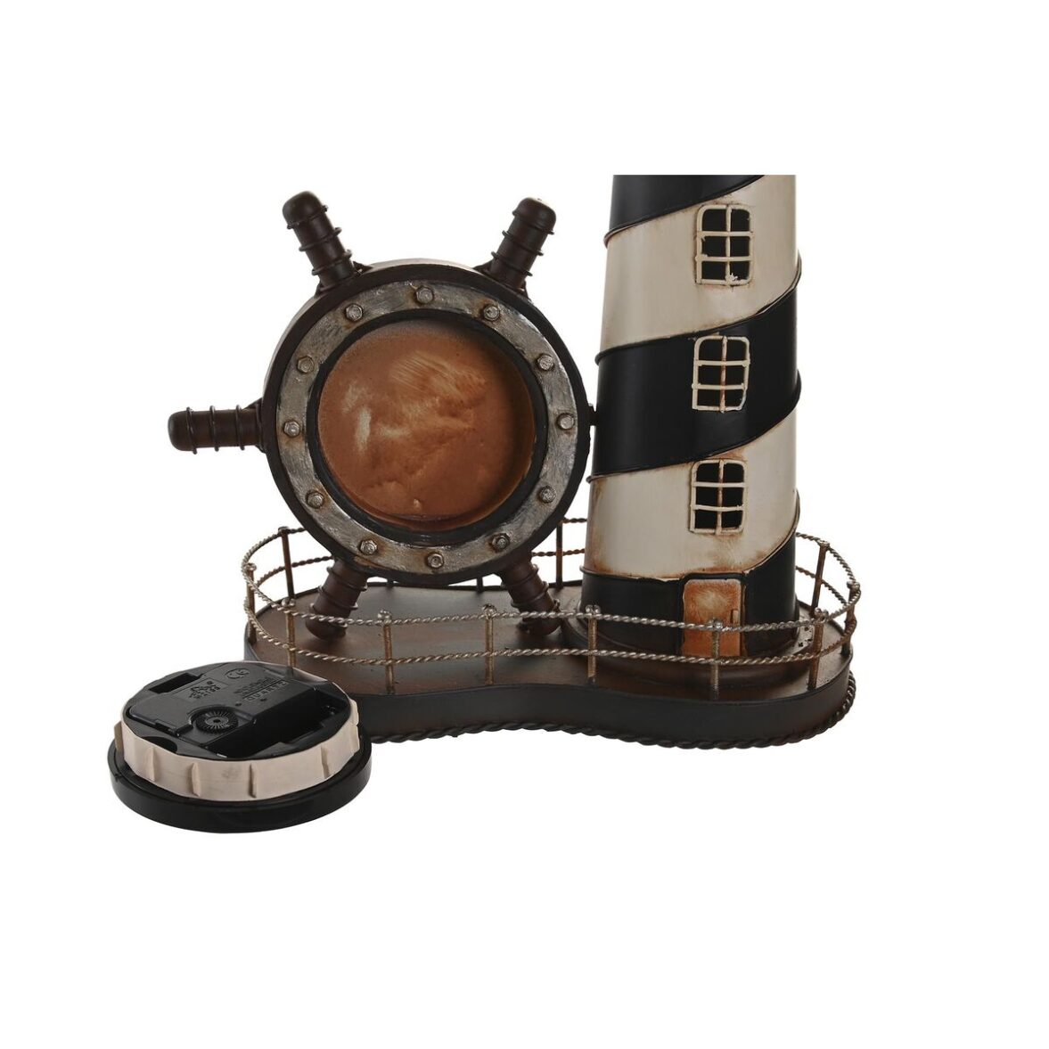 Reloj de Mesa DKD Home Decor 25.5 x 14 x 32.5 cm Rojo Negro Metal Vintage Faro (2 Unidades) - Imagen 4