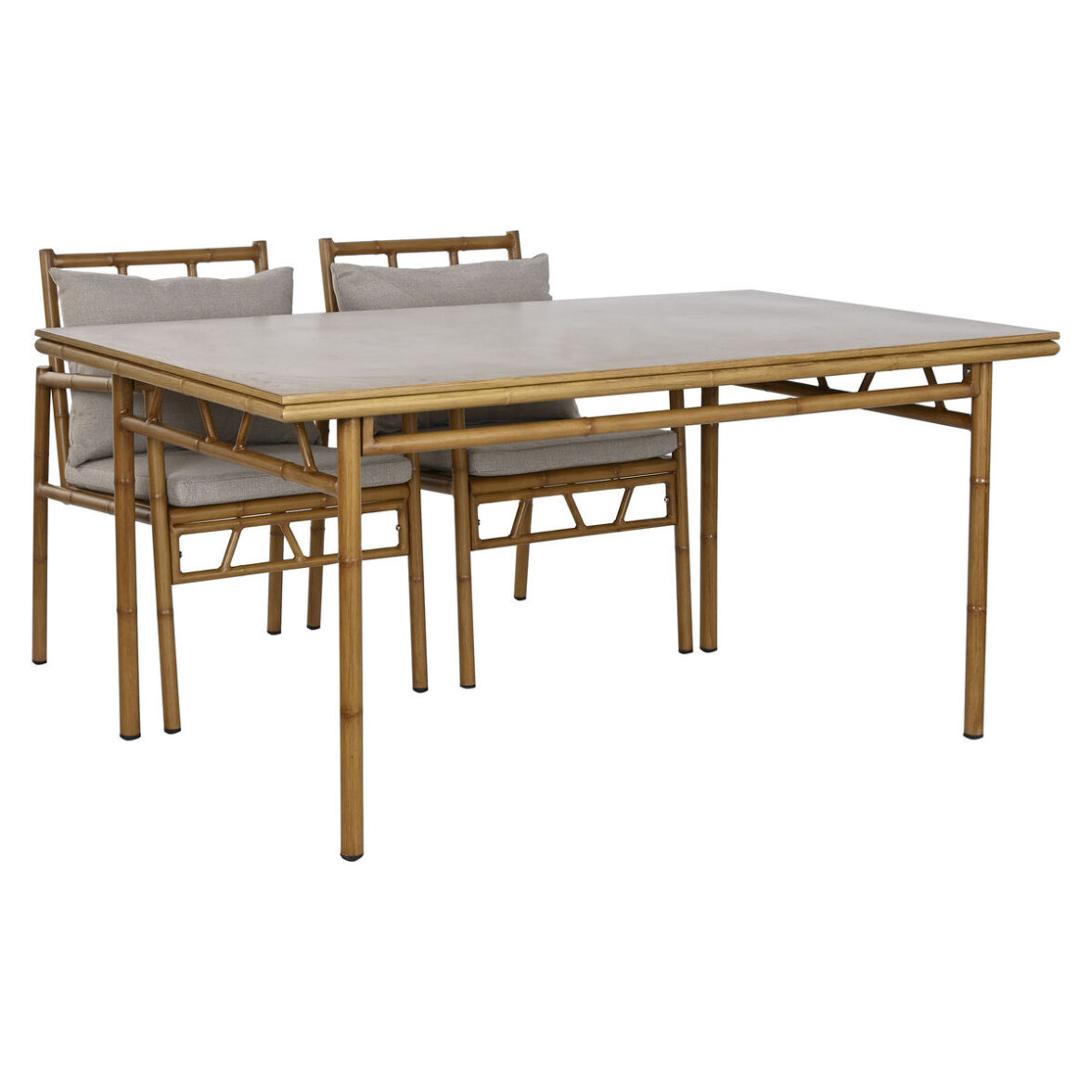 Conjunto de Mesa con 4 Sillas Home ESPRIT Aluminio 160 x 90 x 75 cm (5 Piezas) - Imagen 5