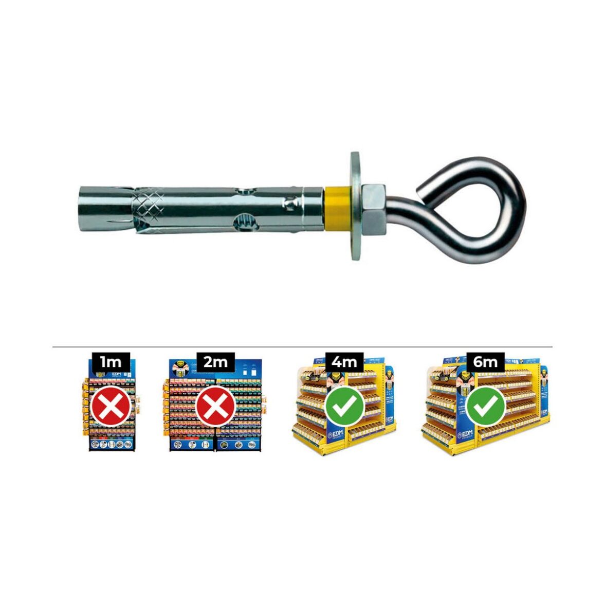 Caja de tornillos CELO Ø 8 X 45 MM 100 Unidades Zincado - Imagen 3
