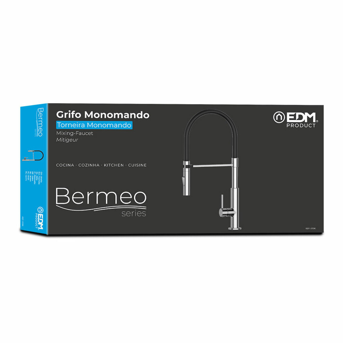Grifo Monomando EDM 01196 BERMEO Plateado Latón Zinc - Imagen 3