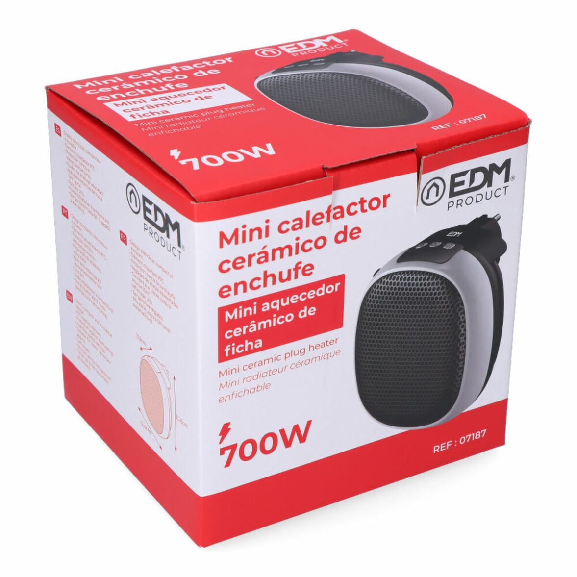 Calefactor Cerámico Eléctrico EDM 07187 700 W Mini - Imagen 3