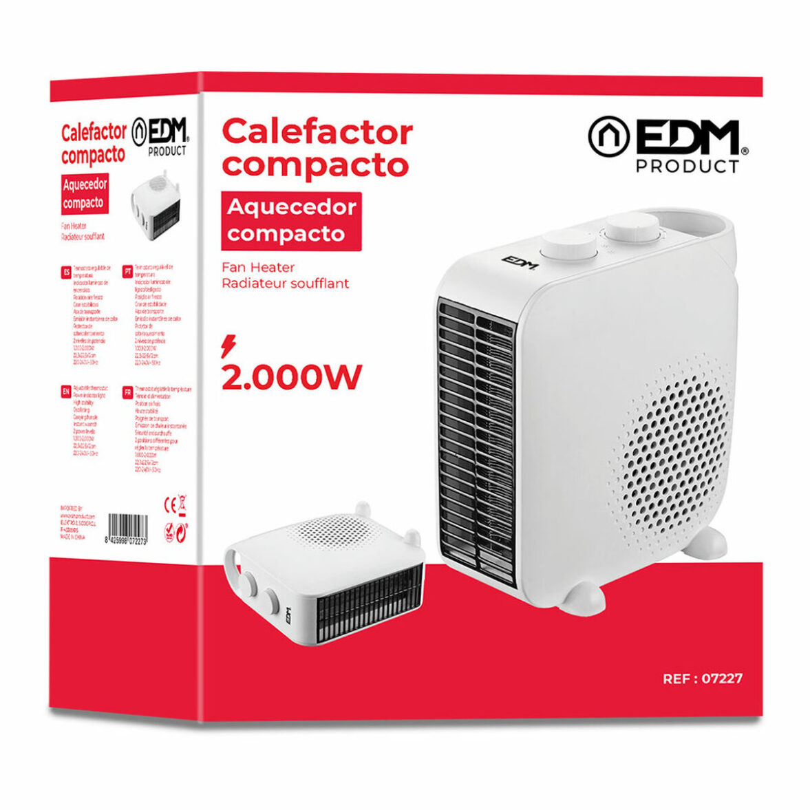 Calefactor EDM 07227 Blanco 1000 - 2000 W - Imagen 3