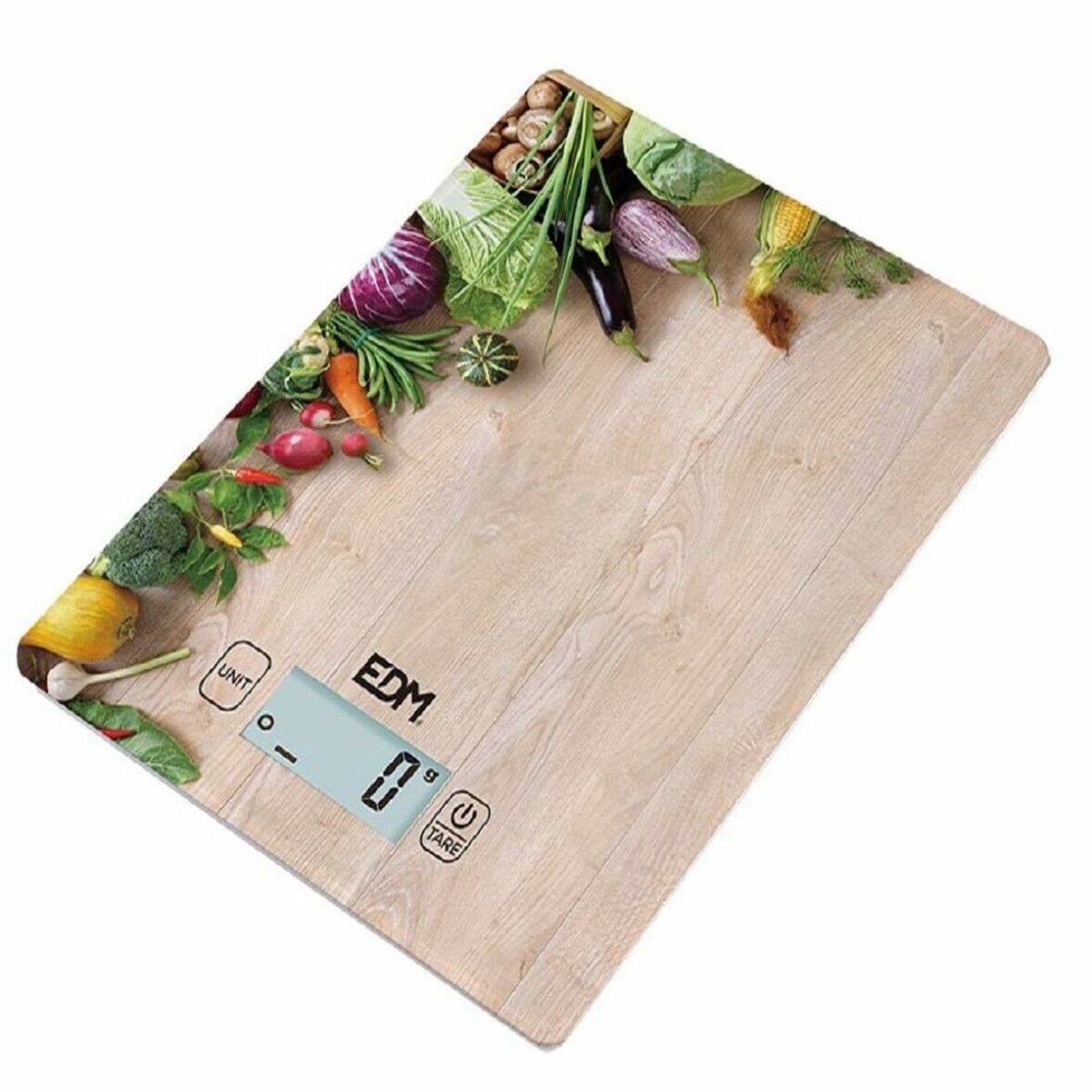 Báscula de Cocina EDM 07527 Marrón Madera 5 kg