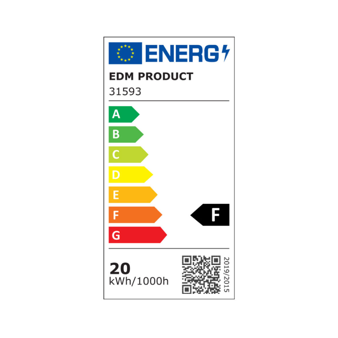 Lámpara de Techo EDM 31593 Aluminio Plástico 20 W 22,5 x 22,5 x 4 cm (4000 K) - Imagen 3