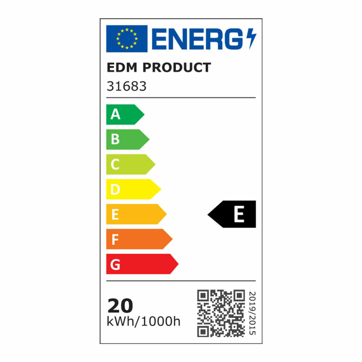 Tubo LED EDM 31683 Blanco A E 20 W 1900 Lm 59,7 x 8 x 3,1 cm (6500 K) (6400 K) - Imagen 5
