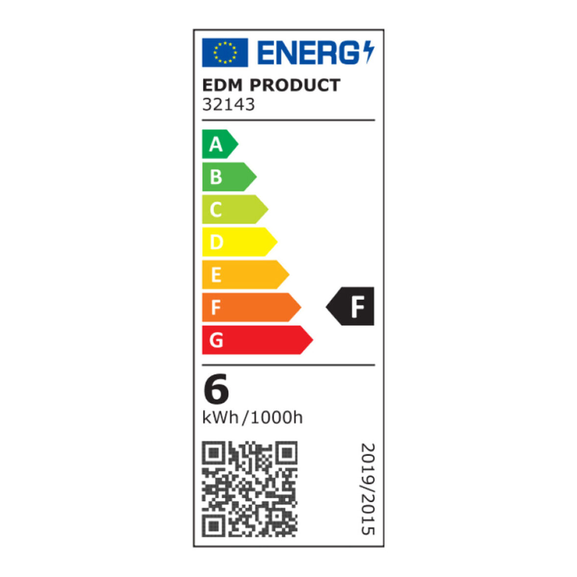 Aplique LED EDM 32143 Plástico A F 6 W 60 Lm (4000 K) - Imagen 3