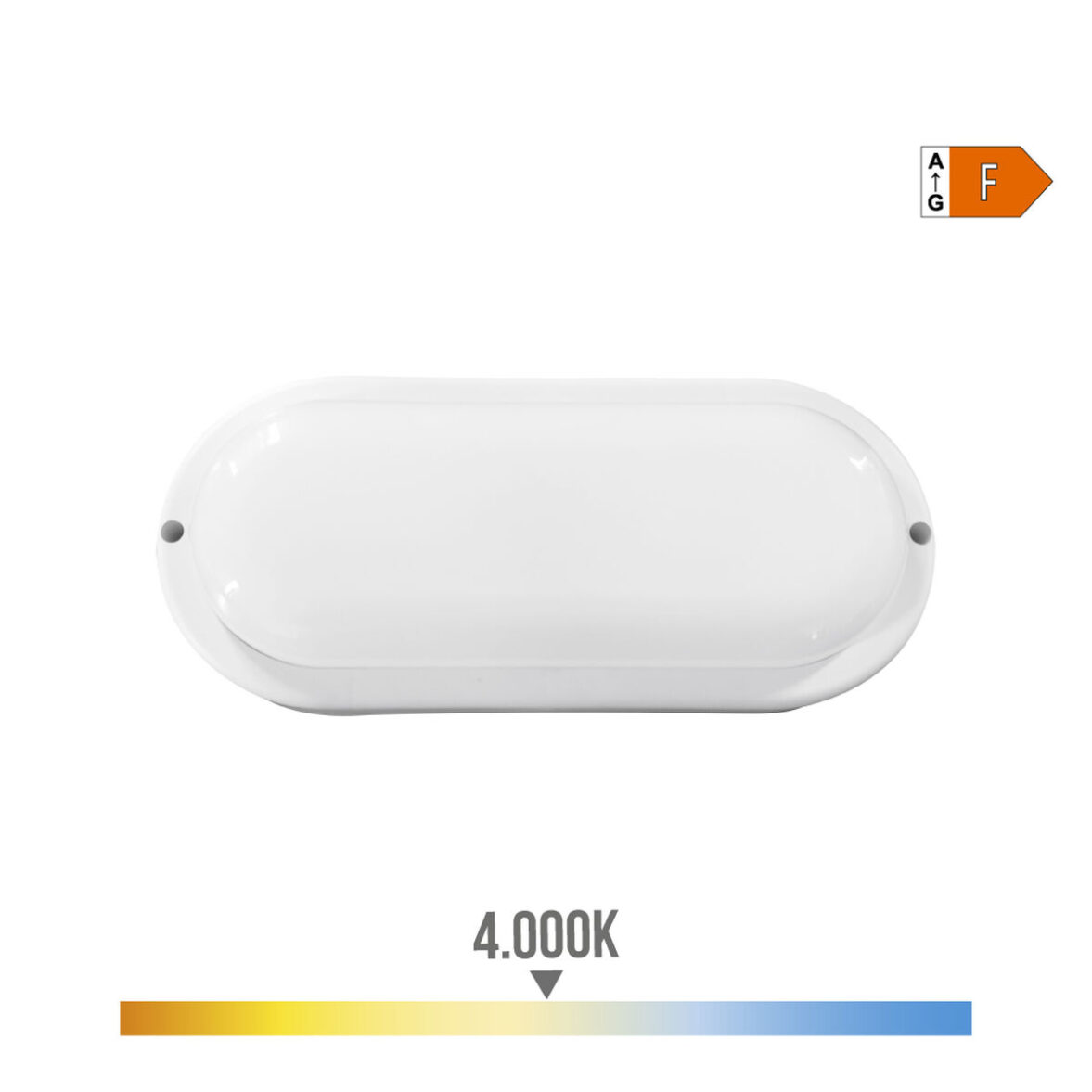 Aplique LED EDM 32404 Blanco Aluminio Plástico F 18 W 120 W 1820 Lm E27 Oval (4000 K) - Imagen 4