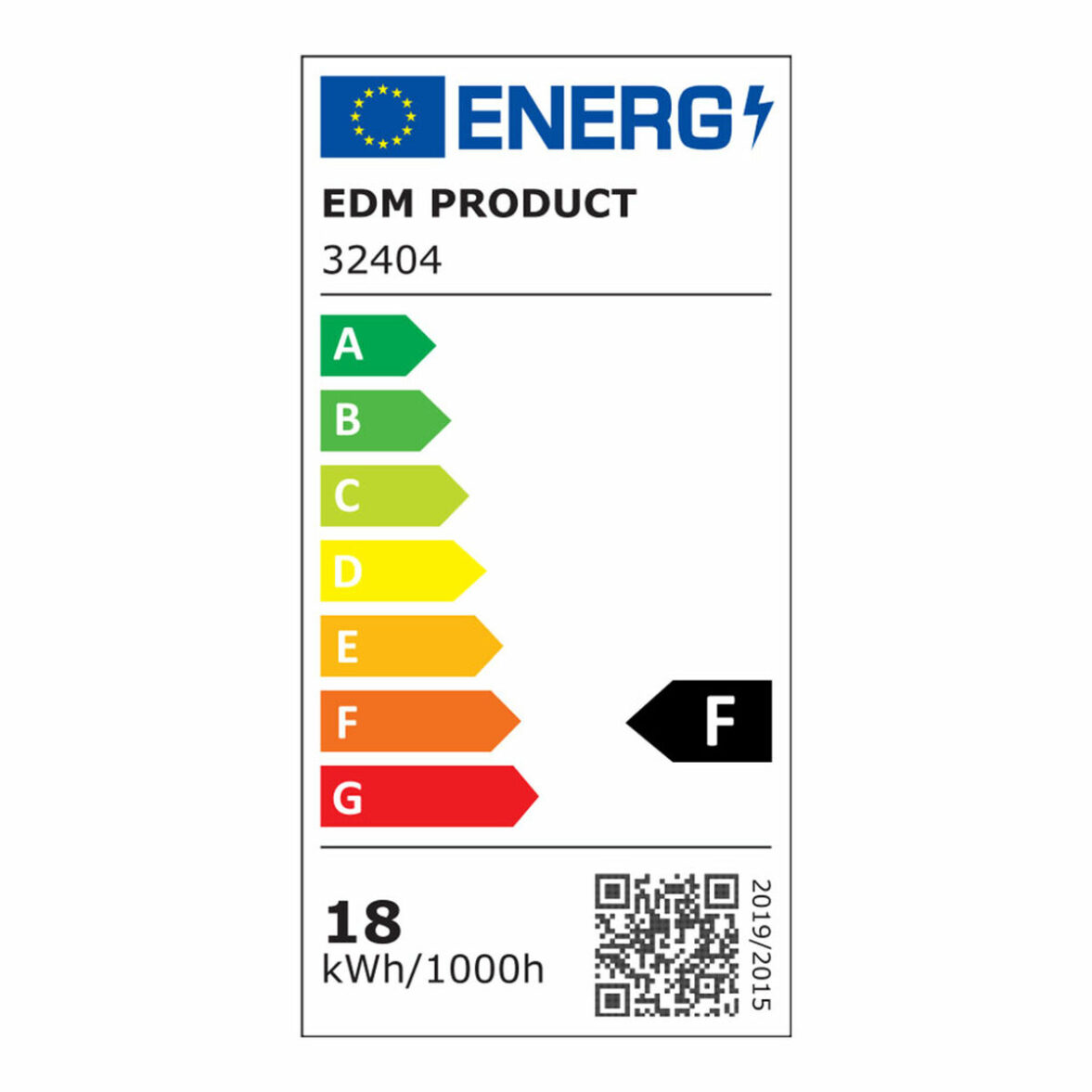 Aplique LED EDM 32404 Blanco Aluminio Plástico F 18 W 120 W 1820 Lm E27 Oval (4000 K) - Imagen 5