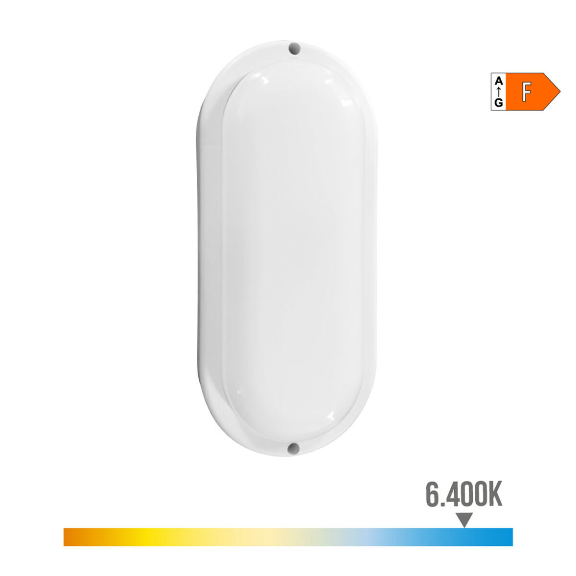 Aplique de Pared EDM 32449 Blanco Plástico F 18 W 120 W 1820 Lm Sensor de Movimiento Sensor de luz Ovalado (6400 K) - Imagen 5