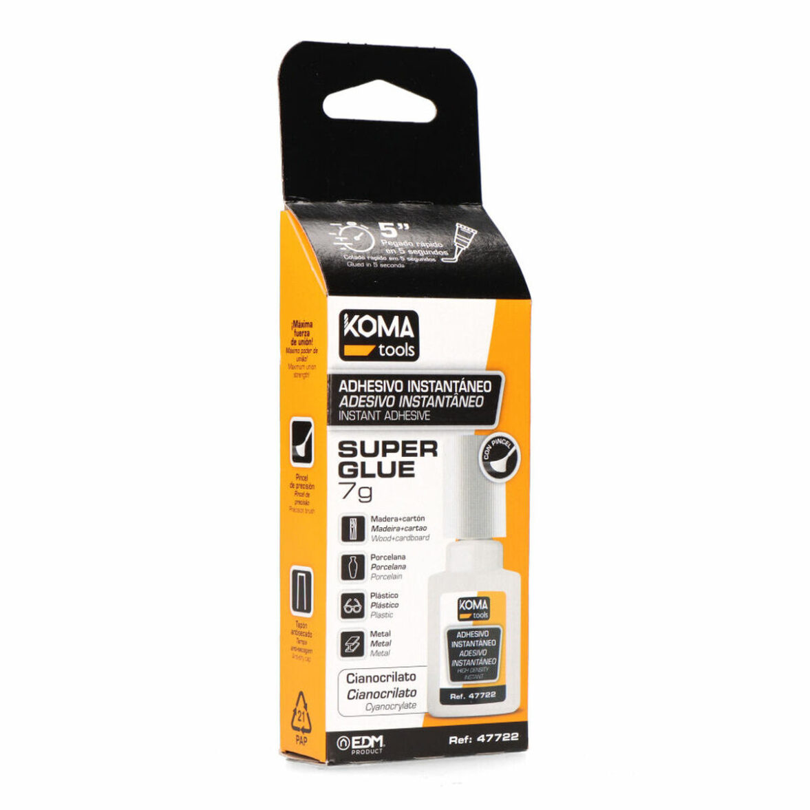 Adhesivo Instantáneo Koma Tools 7 g Cianocrilato - Imagen 3