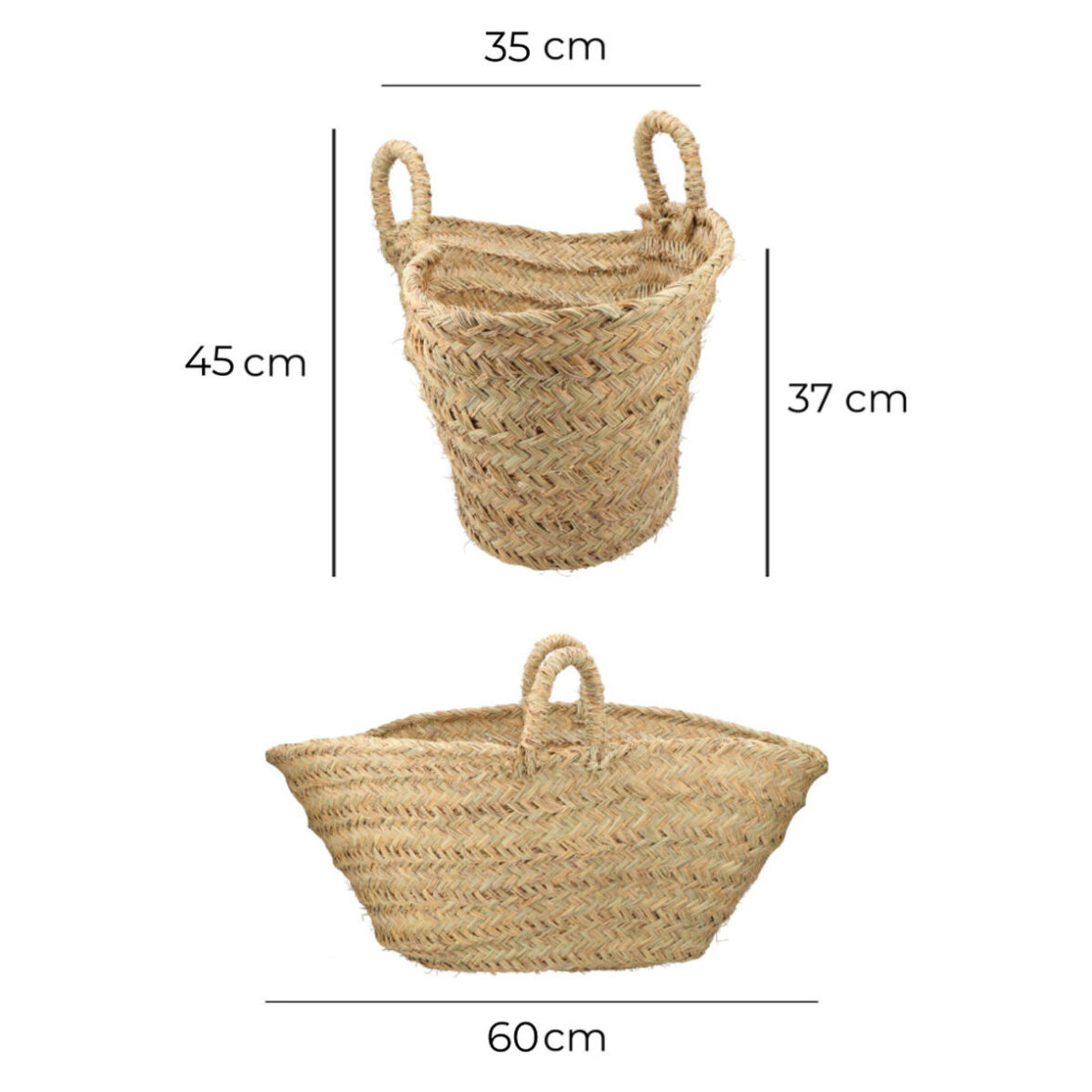 Cesta para leña EDM Esparto 60 x 35 x 45 cm 60 x 45 x 35 cm Oval - Imagen 4