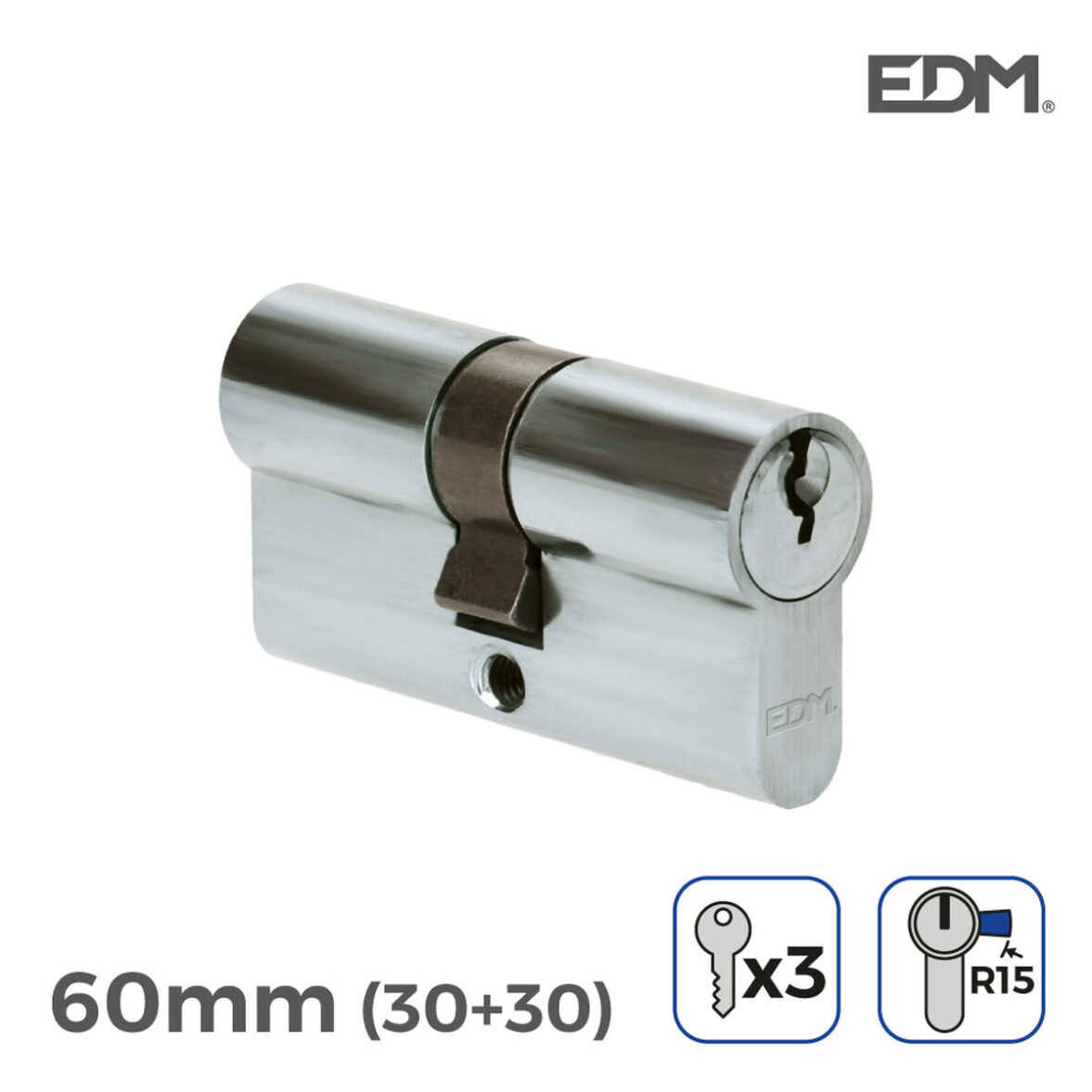 Cilindro EDM 85171 r15 Níquel Leva Larga Europeo - Imagen 3