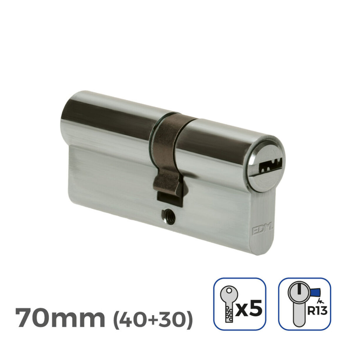 Cilindro EDM 85181 r13 Níquel Leva Corta Europeo - Imagen 4