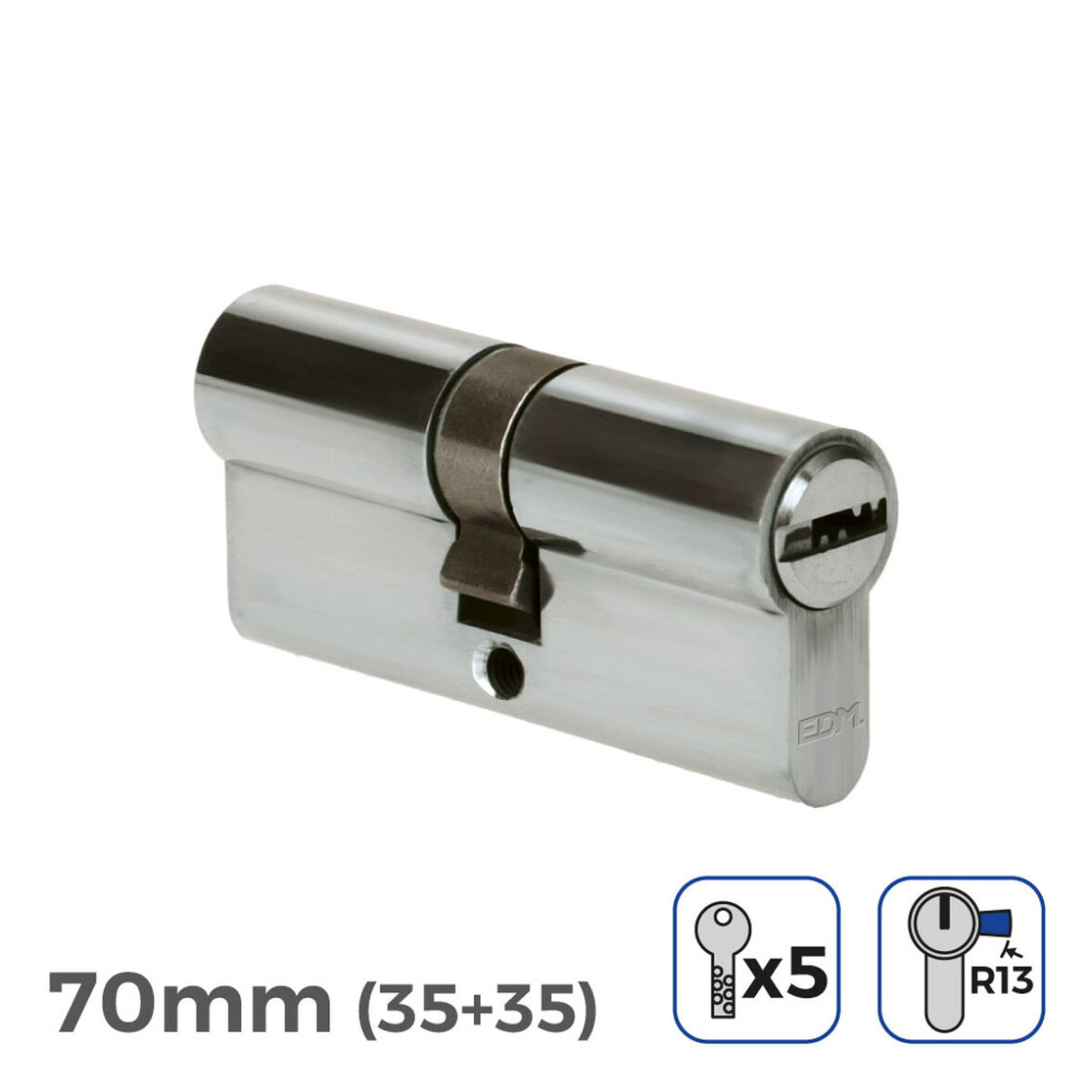 Cilindro EDM 85182 r13 Níquel Leva Corta Europeo - Imagen 4